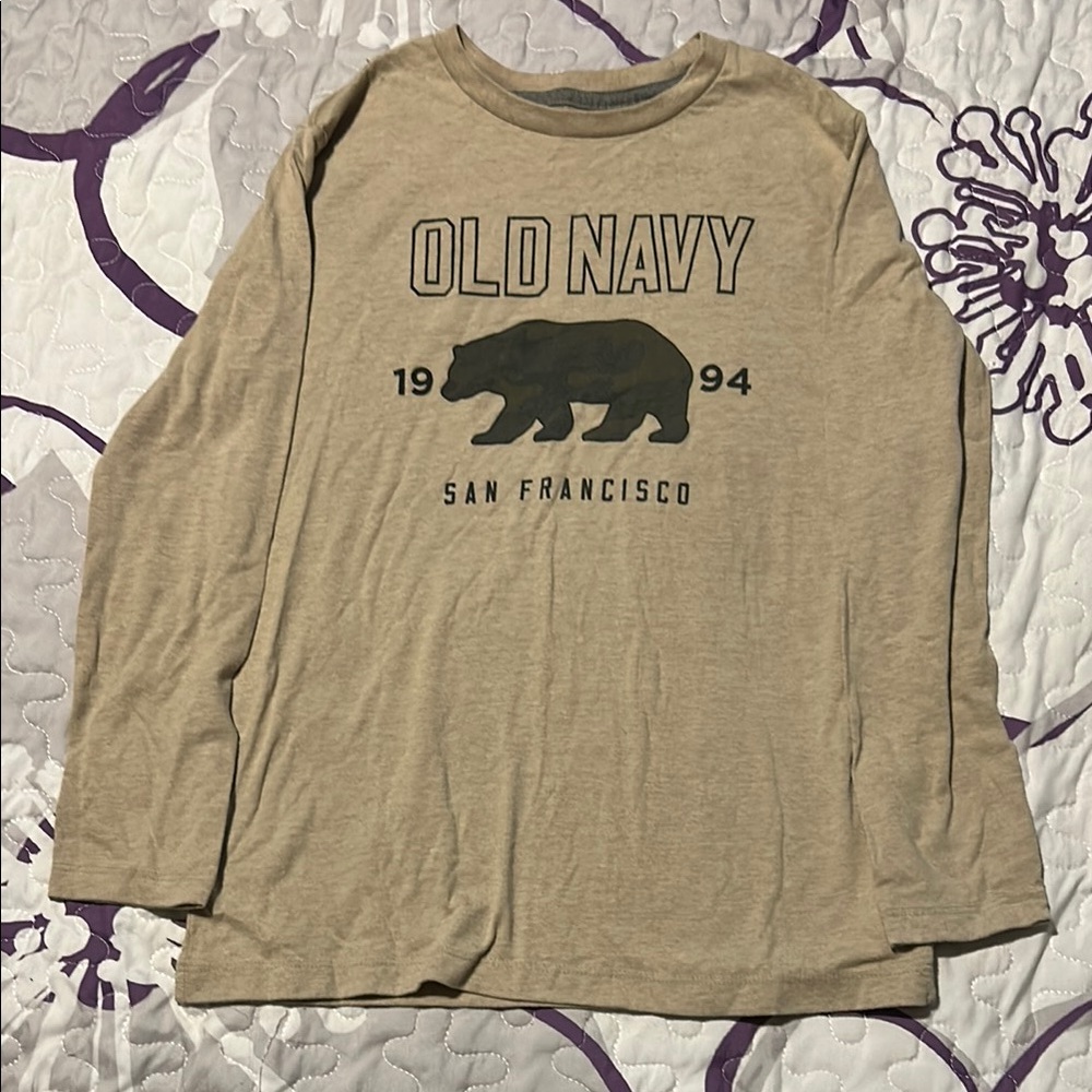 Old Navy Tan Long Sleeve Shirt